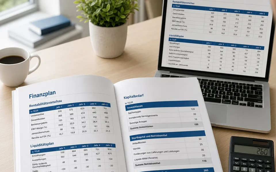 Zahlenteil für den Businessplan